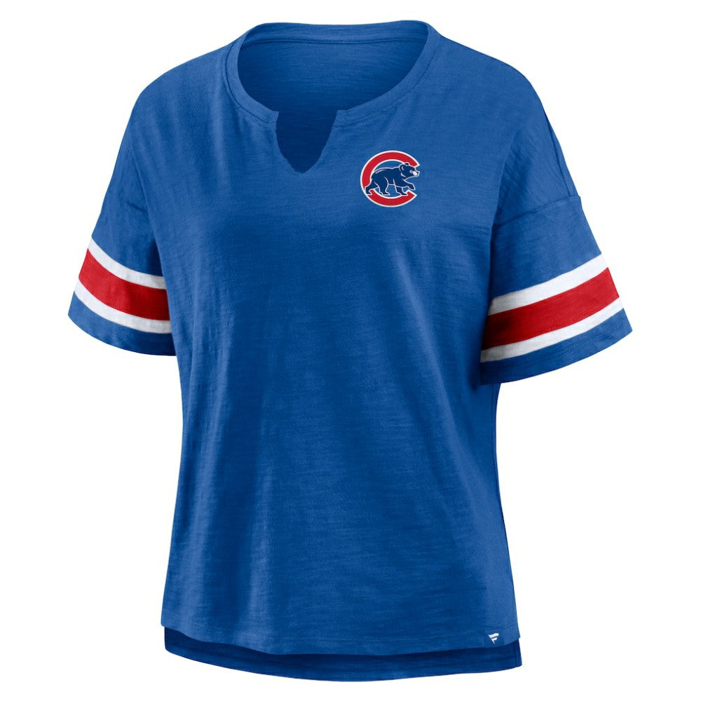 Chicago Cubs Women's Curl Route T-Shirt Royal