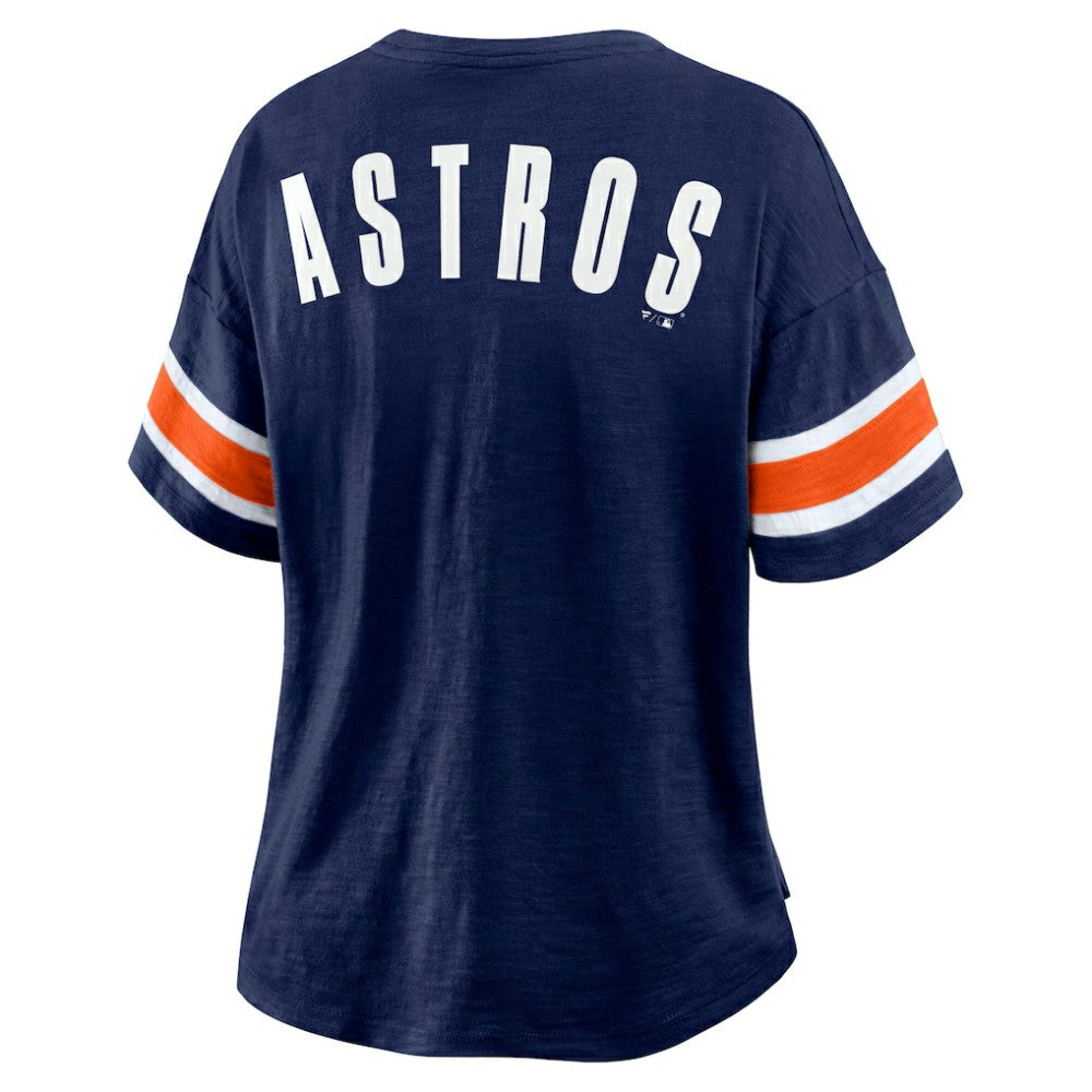 Houston Astros Women's Curl Route T-Shirt Navy