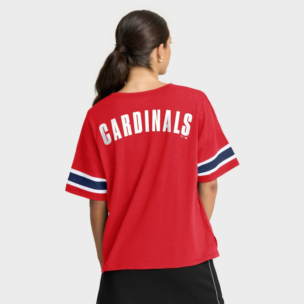 St. Louis Cardinals Women's Curl Route T-Shirt Red