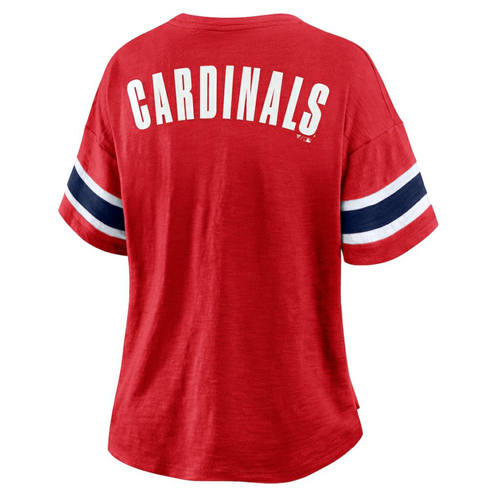 St. Louis Cardinals Women's Curl Route T-Shirt Red
