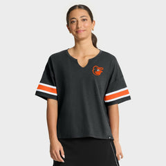 Baltimore Orioles Women's Curl Route T-Shirt Black