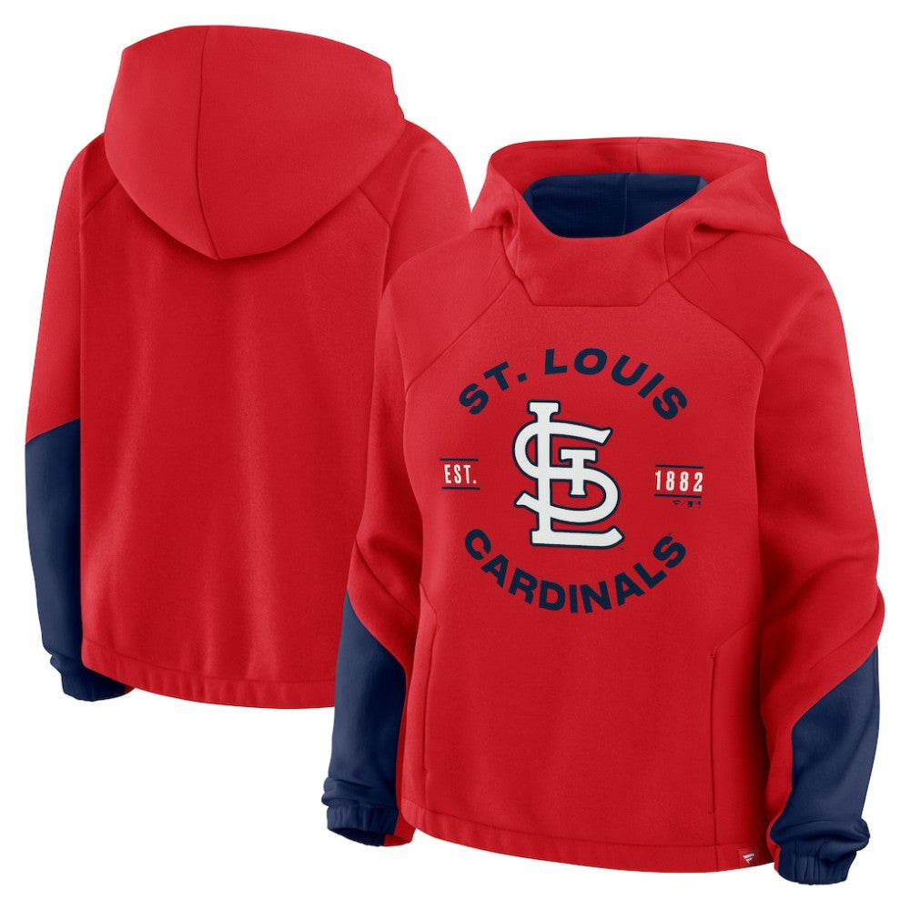 St. Louis Cardinals Women's Oversized Time to Win Pullover Hoodie Red