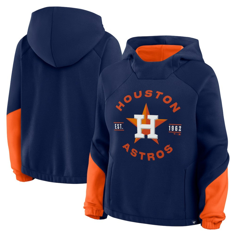 Houston Astros Women's Oversized Time to Win Pullover Hoodie Navy