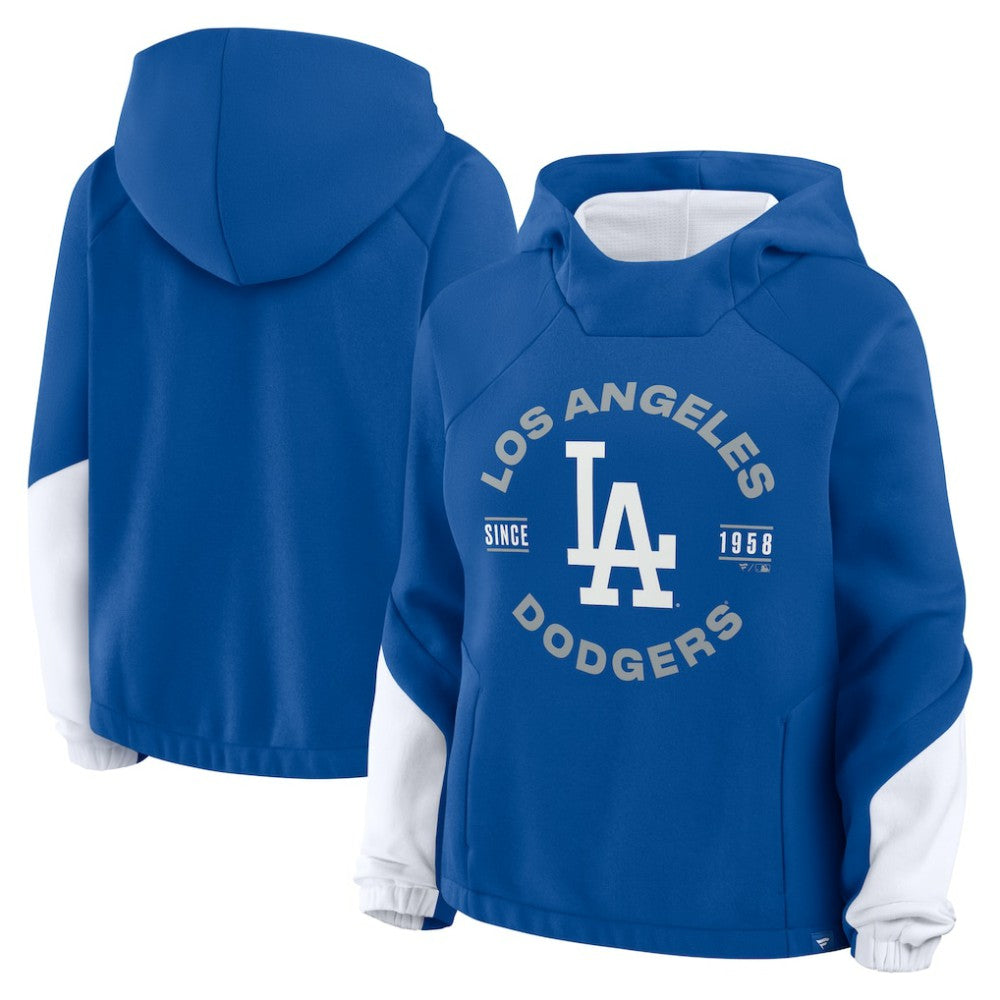 Los Angeles Dodgers Women's Oversized Time to Win Pullover Hoodie Royal