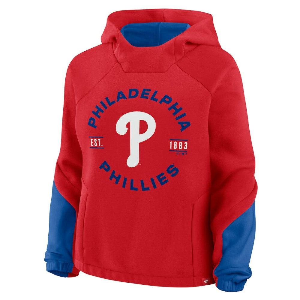 Philadelphia Phillies Women's Oversized Time to Win Pullover Hoodie Red