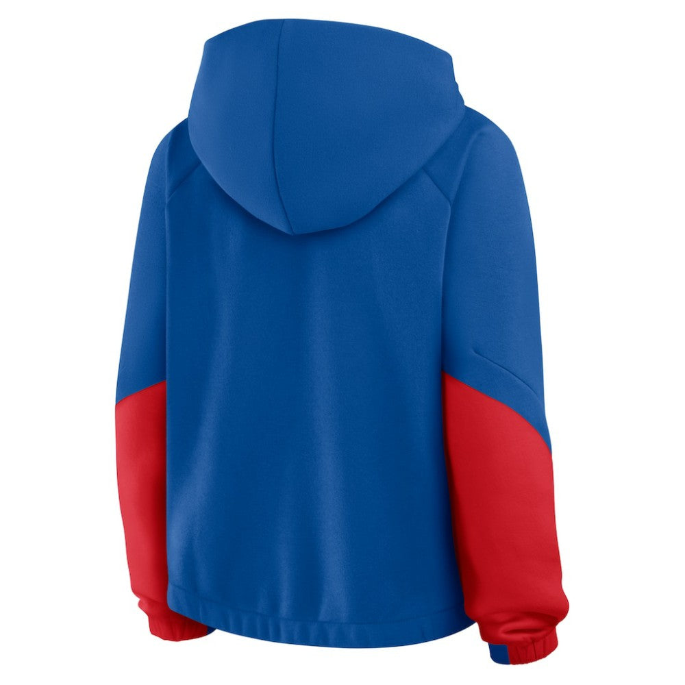 Chicago Cubs Women's Oversized Time to Win Pullover Hoodie Royal