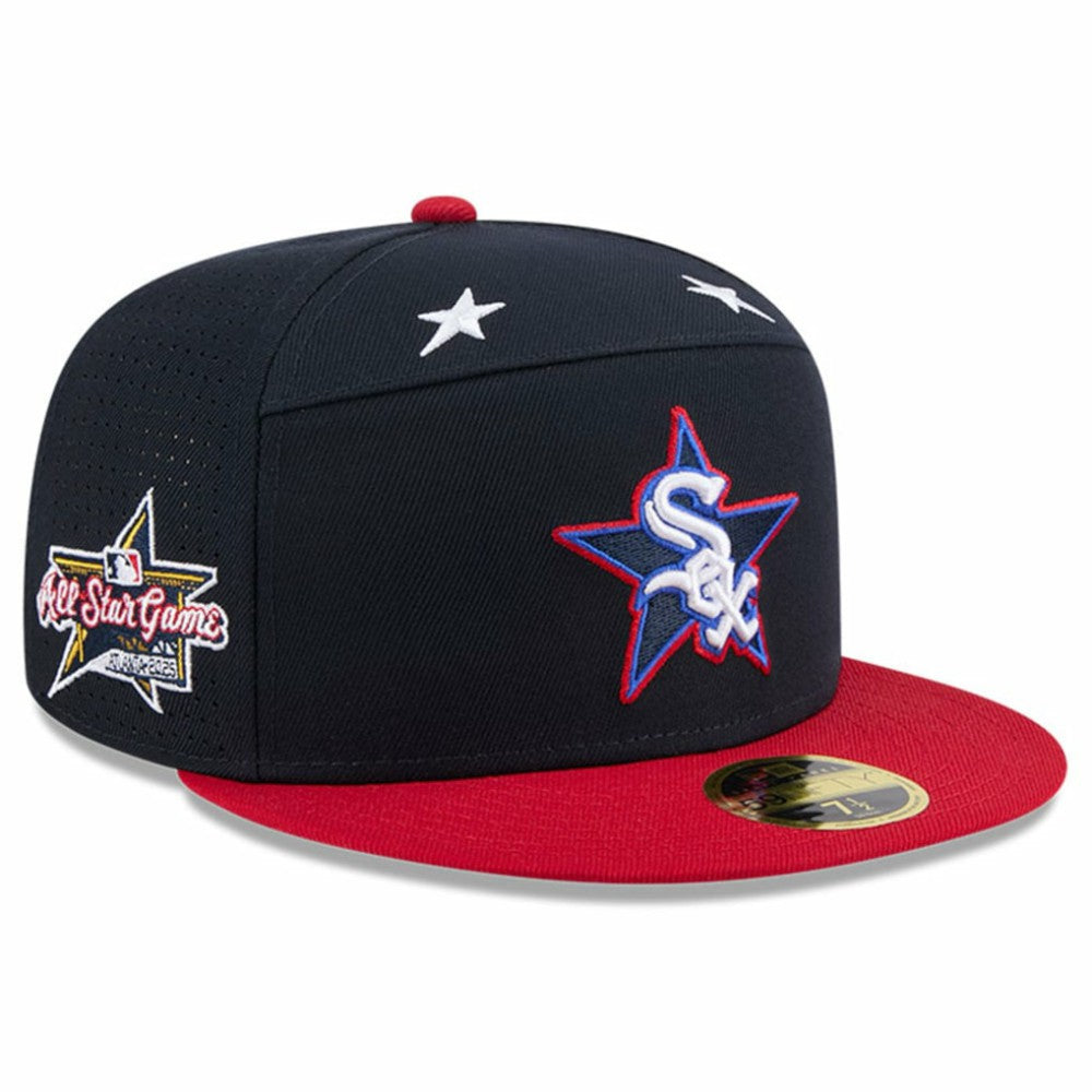 Chicago White Sox 2025 MLB All-Star Game Workout Side Patch 59FIFTY Fitted Hat Navy/Red | New Era