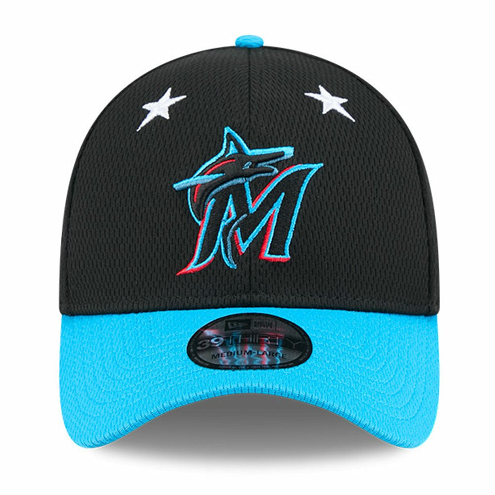 Miami Marlins 2025 MLB All-Star Game 39THIRTY Flex Hat Black/Blue | New Era