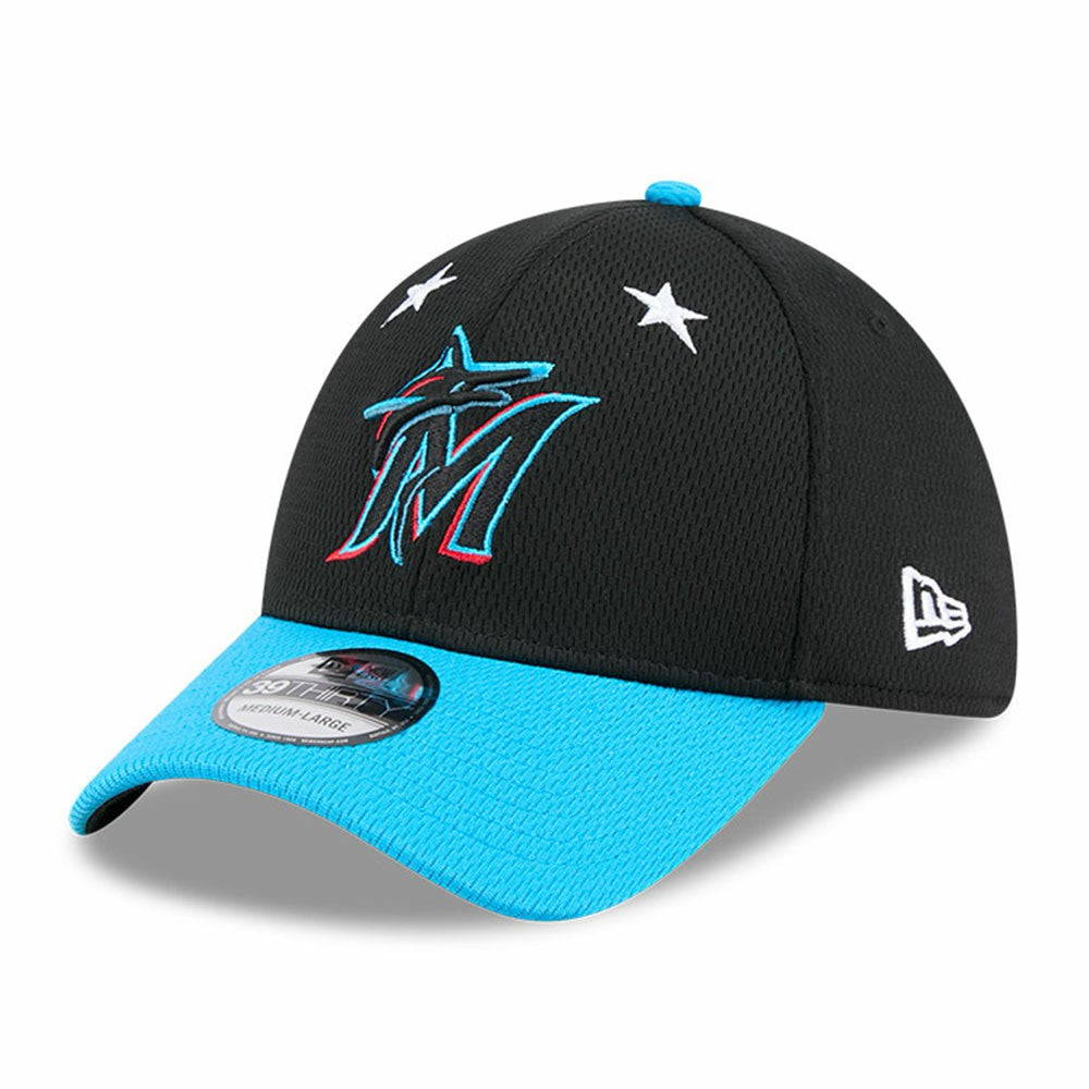 Miami Marlins 2025 MLB All-Star Game 39THIRTY Flex Hat Black/Blue | New Era