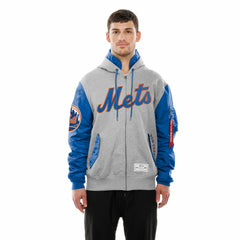 New York Mets x Alpha Industries MA-1 Full-Zip Hoodie Jacket Royal/Grey | New Era