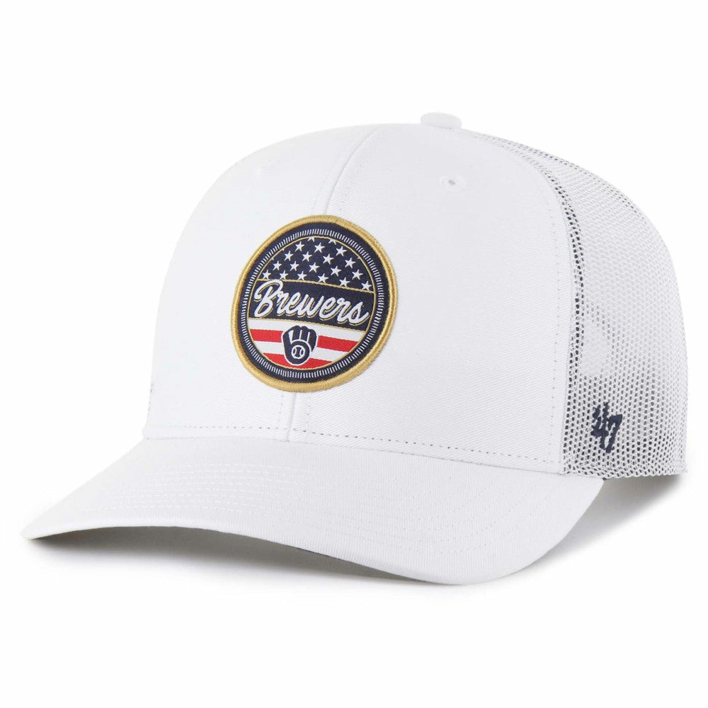 Milwaukee Brewers Homage Adjustable Trucker Hat White | 47 brand