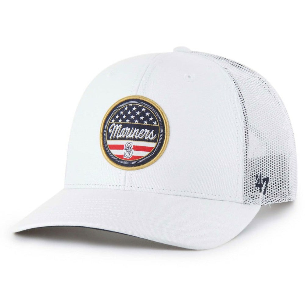 Seattle Mariners Homage Adjustable Trucker Hat White | 47 brand