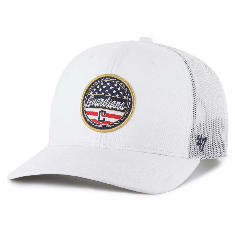 Cleveland Guardians Homage Adjustable Trucker Hat White | 47 brand