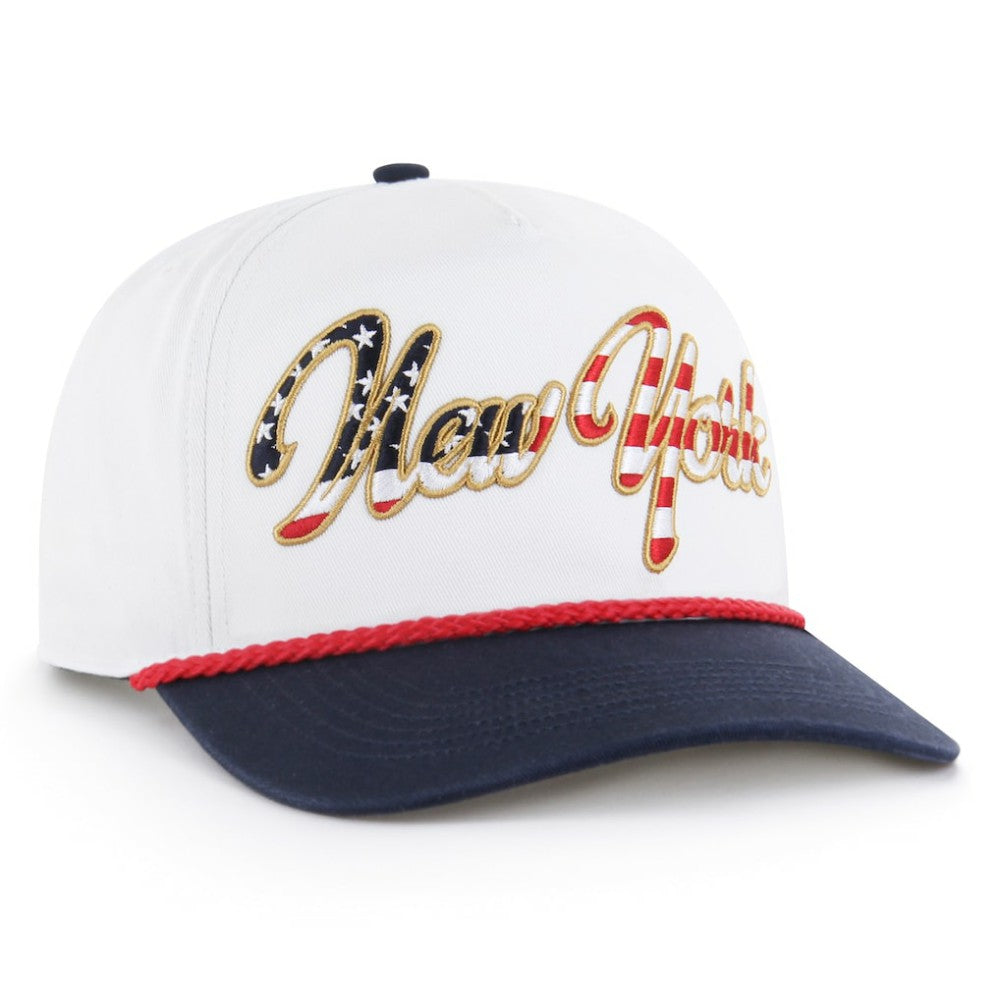 New York Yankees Patriotic Overhand Hitch Adjustable Hat White | 47 brand