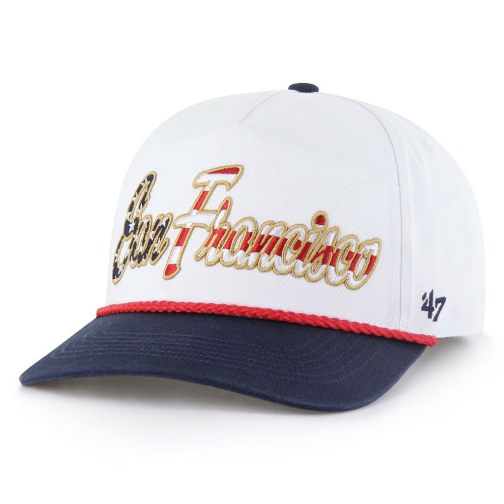 San Francisco Giants Patriotic Overhand Hitch Adjustable Hat White | 47 brand