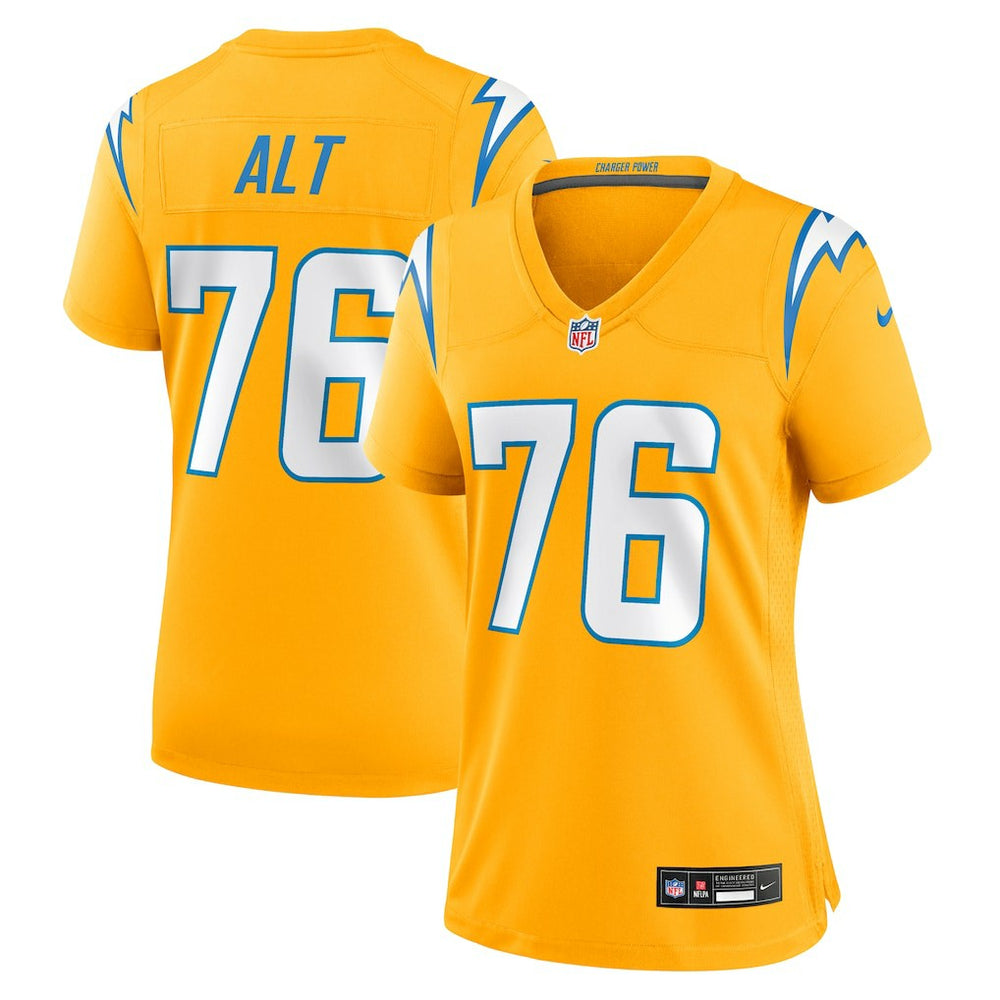 Joe Alt Los Angeles Chargers Women's Alternate Charger Power Game Jersey - Gold