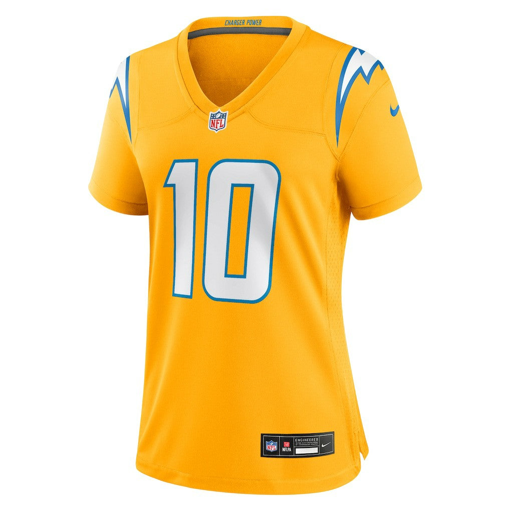 Justin Herbert Los Angeles Chargers Women's Alternate Charger Power Game Jersey - Gold