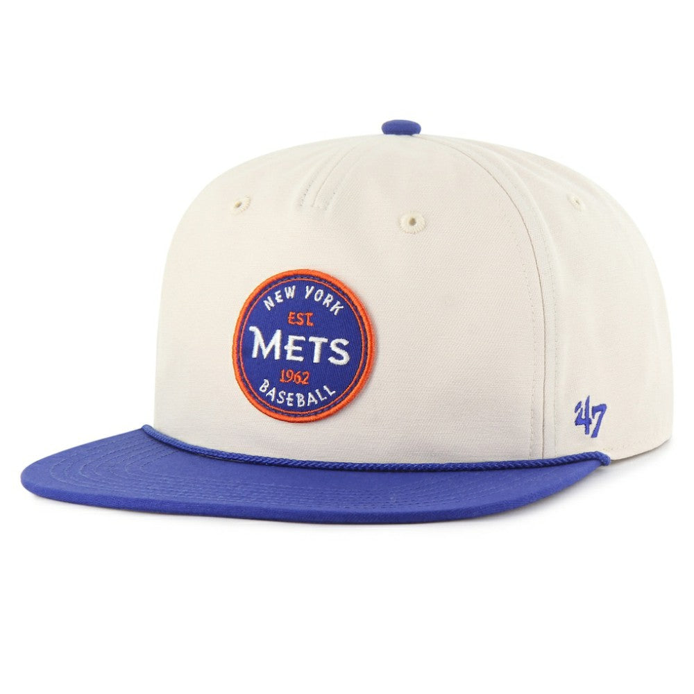 New York Mets Payson Captain Snapback Hat Natural | 47 brand