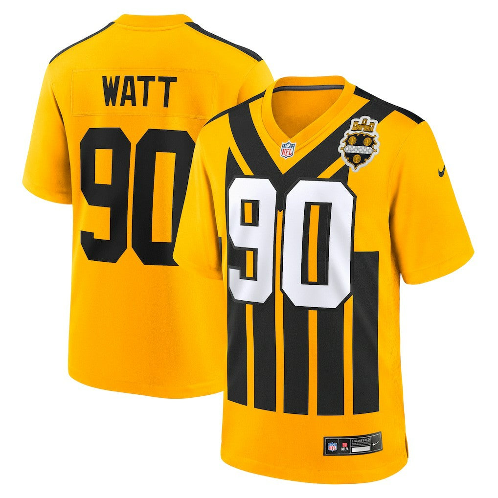 T.J. Watt Pittsburgh Steelers Alternate 1933 Throwback Game Jersey - Gold