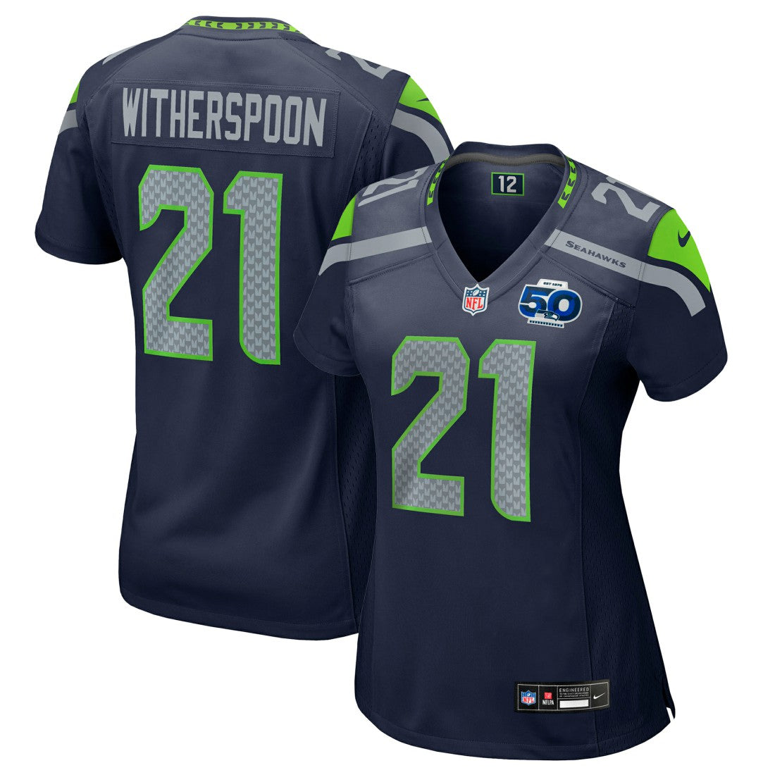 Devon Witherspoon Seattle Seahawks Women's Team 50th Season Game Jersey - College Navy