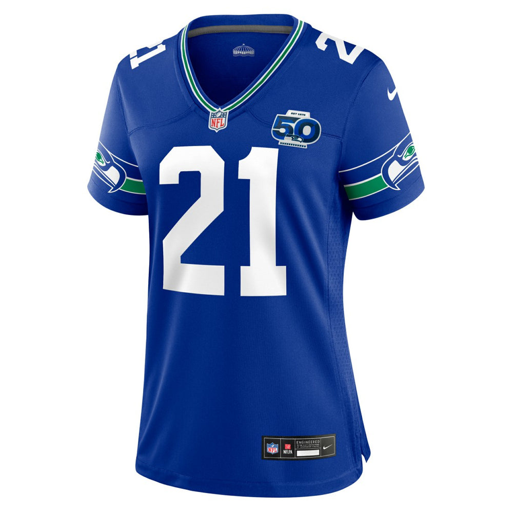 Devon Witherspoon Seattle Seahawks Women's Alternate 50th Season Game Jersey - Royal