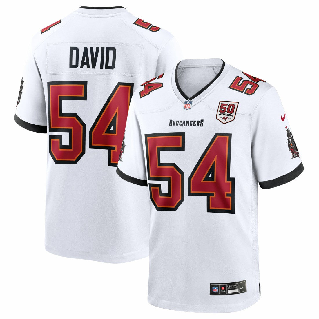 Lavonte David Tampa Bay Buccaneers 50th Season White Game Jersey - White