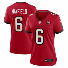 Baker Mayfield Tampa Bay Buccaneers Women's 50th Season Team Game Jersey - Red