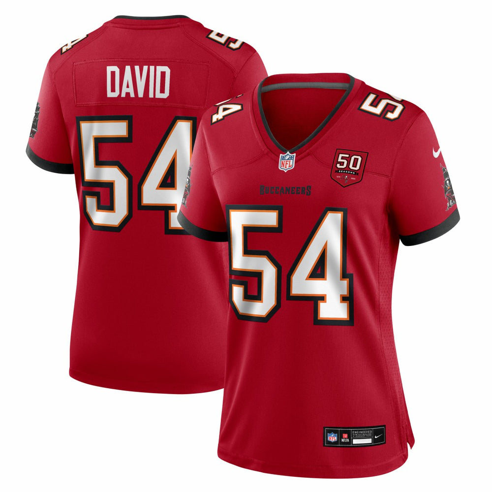Lavonte David Tampa Bay Buccaneers Women's 50th Anniversary Team Game Jersey - Red