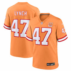 John Lynch Tampa Bay Buccaneers 50th Season Game Jersey - Creamsicle