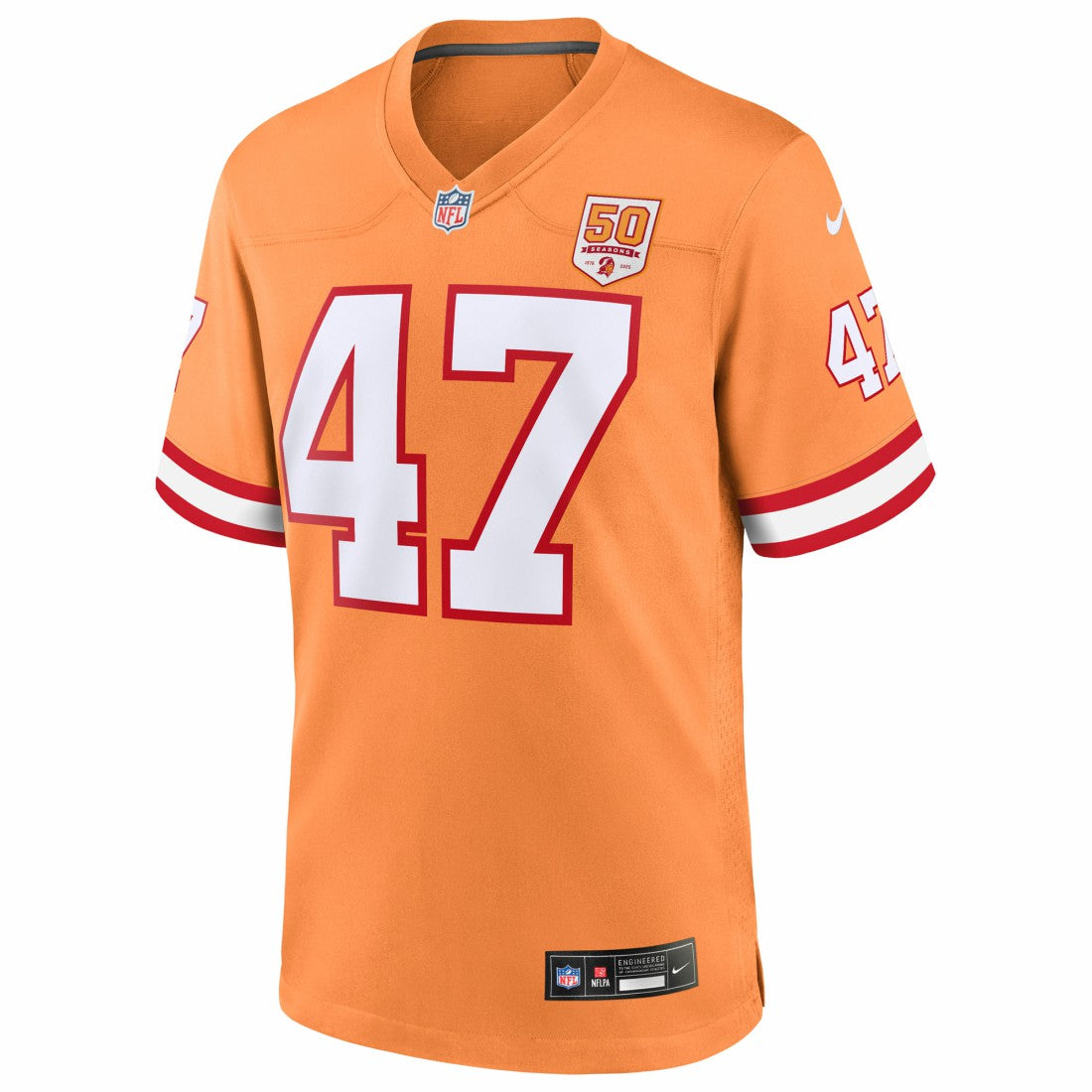 John Lynch Tampa Bay Buccaneers 50th Season Game Jersey - Creamsicle
