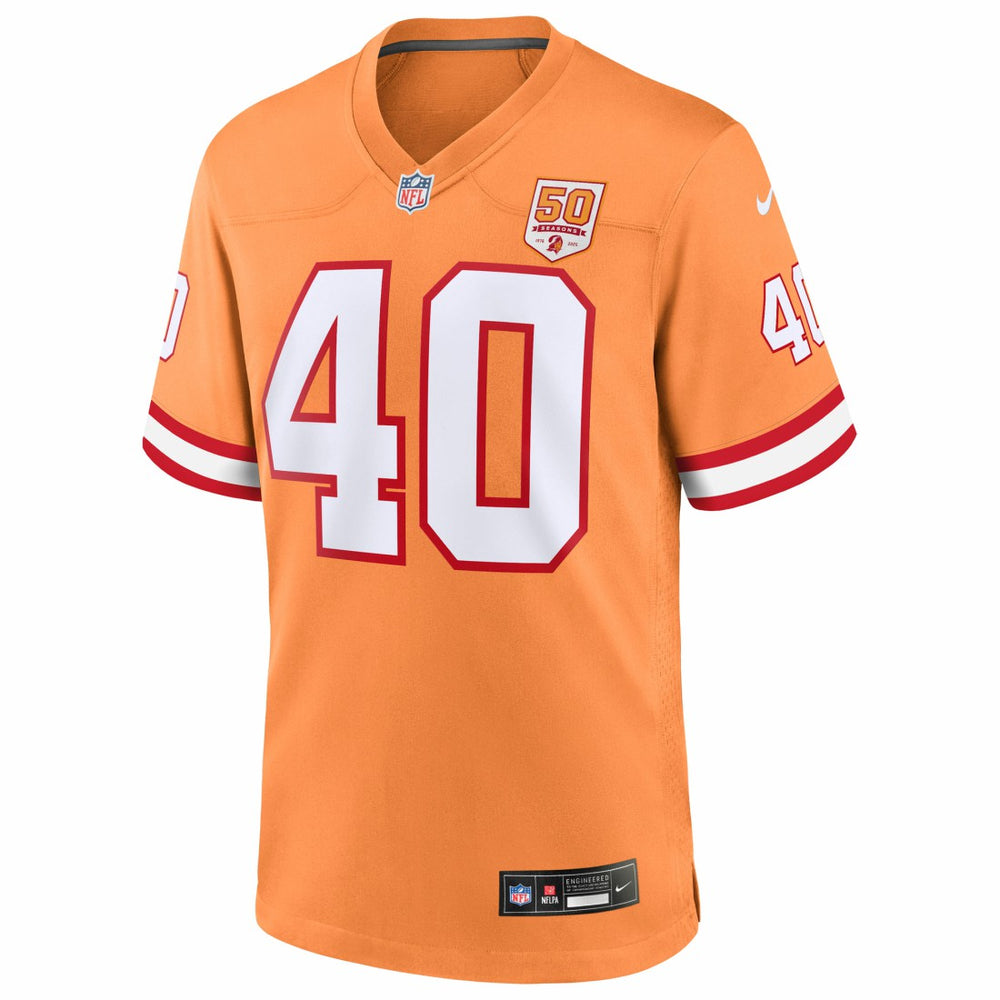 Mike Alstott Tampa Bay Buccaneers 50th Season Game Jersey - Creamsicle