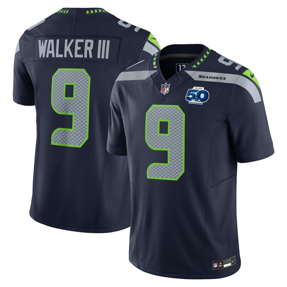 Kenneth Walker III Seattle Seahawks Team 50th Season Vapor F.U.S.E. Limited Jersey - College Navy