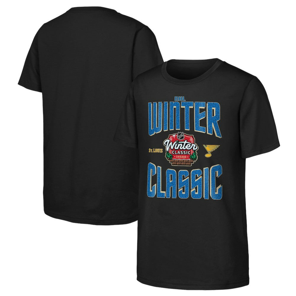 St. Louis Blues Youth 2025 NHL Winter Classic Game Day T-Shirt Black