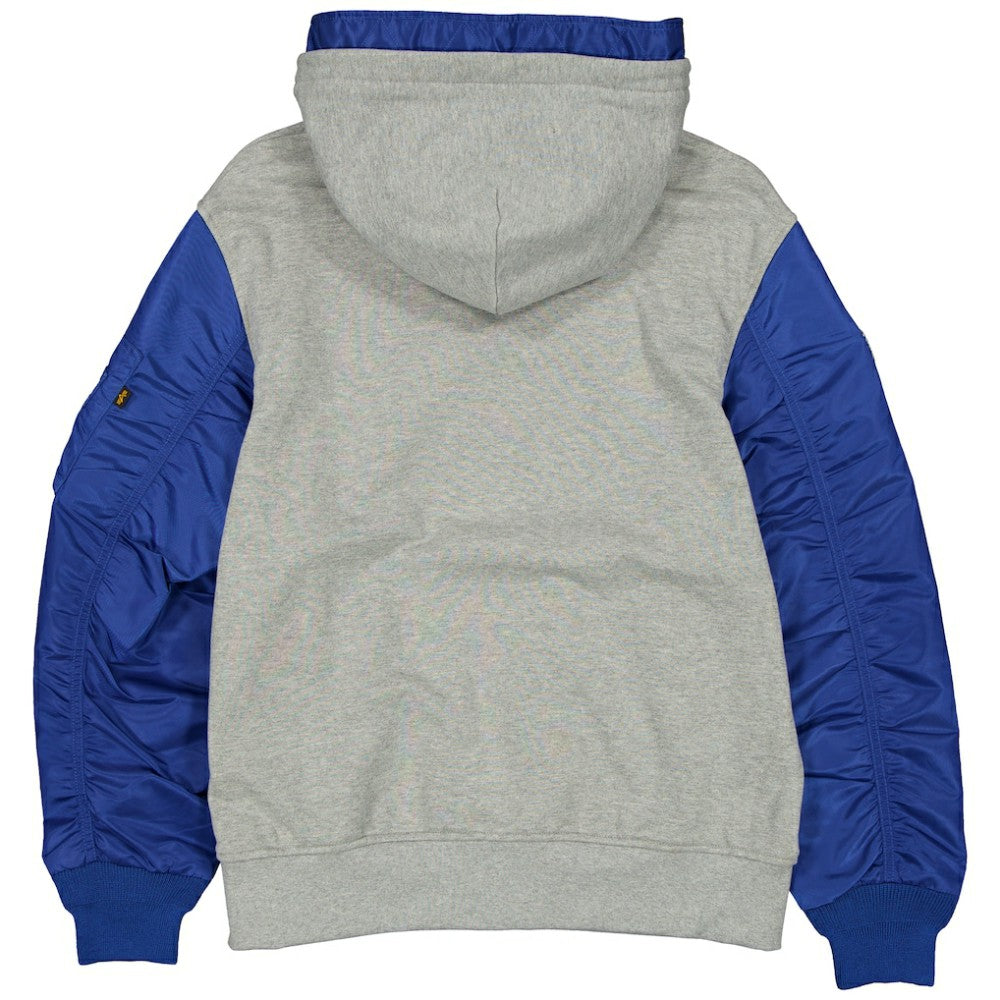 Chicago Cubs x Alpha Industries Full-Zip Hoodie Jacket Heather Gray/Royal | New Era