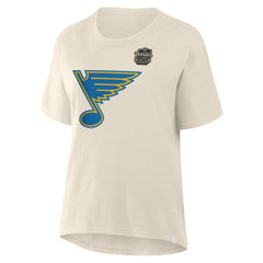 St. Louis Blues Fanatics Women's 2025 Winter Classic Primary Logo T-Shirt Cream