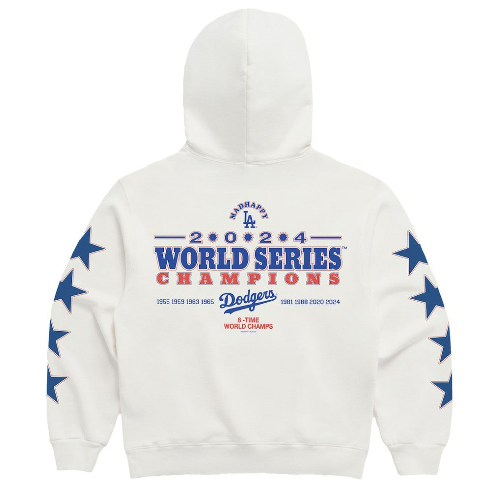 Los Angeles Dodgers Madhappy 2024 World Series Champions Star Pullover Hoodie White