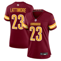 Marshon Lattimore Washington Commanders Women's Team Game Jersey - Burgundy