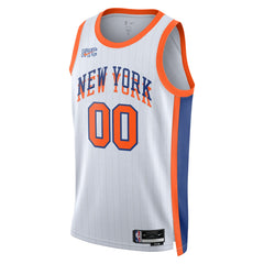 New York Knicks Unisex 2024/25 Custom Swingman Jersey - City Edition - White