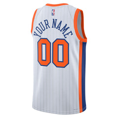 New York Knicks Unisex 2024/25 Custom Swingman Jersey - City Edition - White