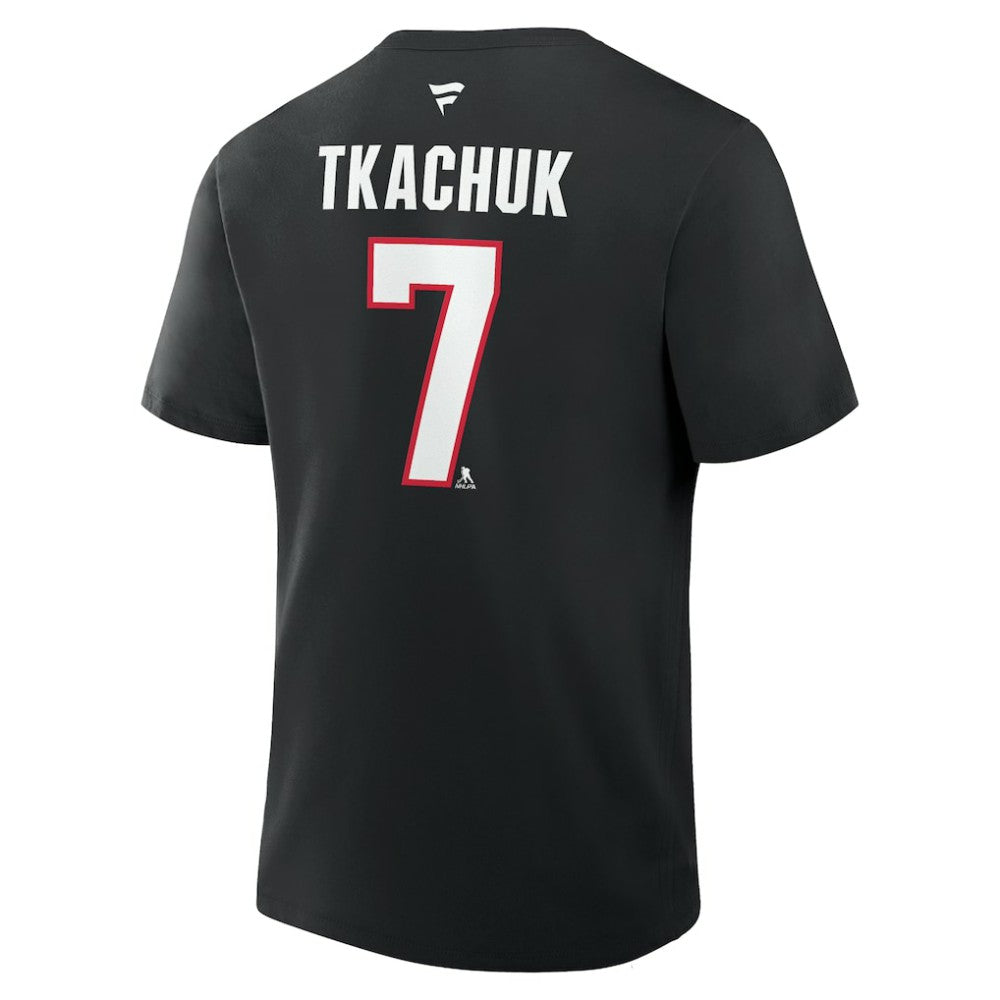 Brady Tkachuk Ottawa Senators Fanatics Authentic Stack Name & Number T-Shirt Black