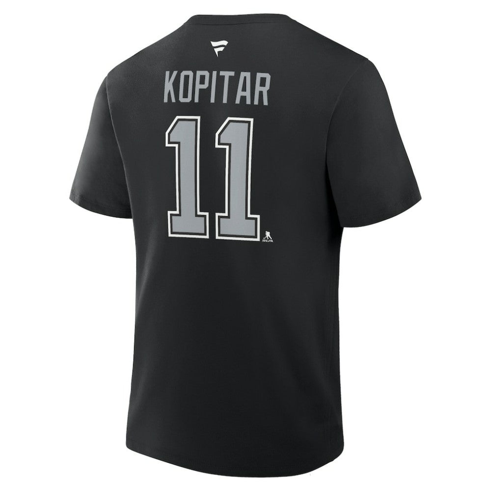 Anze Kopitar Los Angeles Kings Fanatics Authentic Stack Name & Number T-Shirt Black