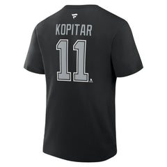 Anze Kopitar Los Angeles Kings Fanatics Authentic Stack Name & Number T-Shirt Black