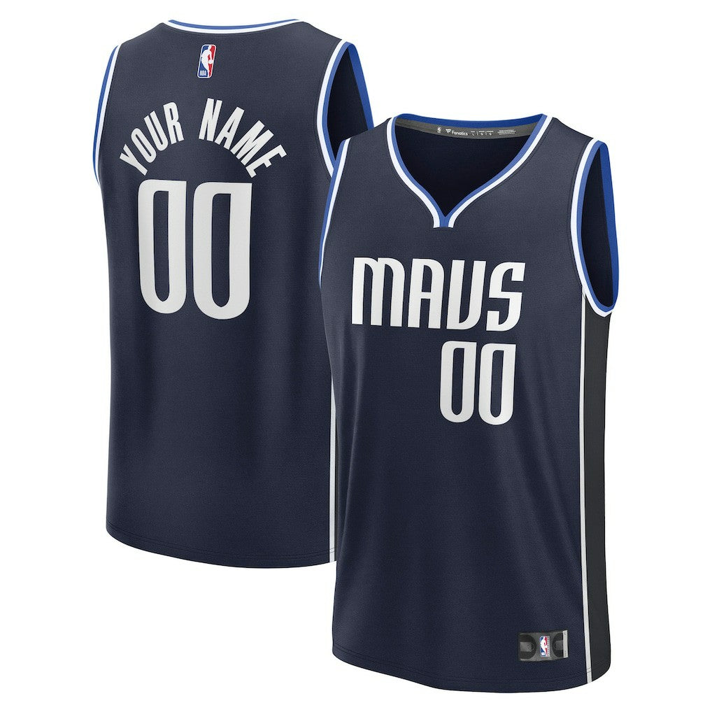 Dallas Mavericks Fast Break Custom Jersey sale - Statement Editi- Navy