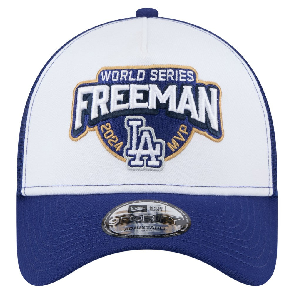 Freddie Freeman Los Angeles Dodgers 2024 World Series MVP 9FORTY Adjustable Hat White | New Era