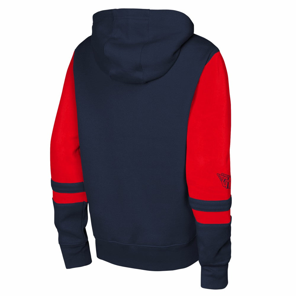 Cleveland Guardians Outerstuff Youth Stadium Colorblock Full-Zip Hoodie Navy
