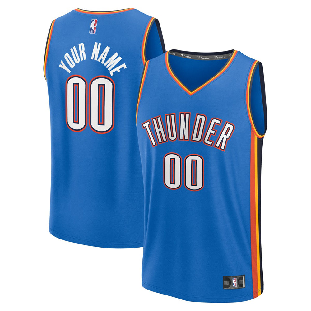 Oklahoma City Thunder Fast Break Custom Jersey - Icon Edition - Blue