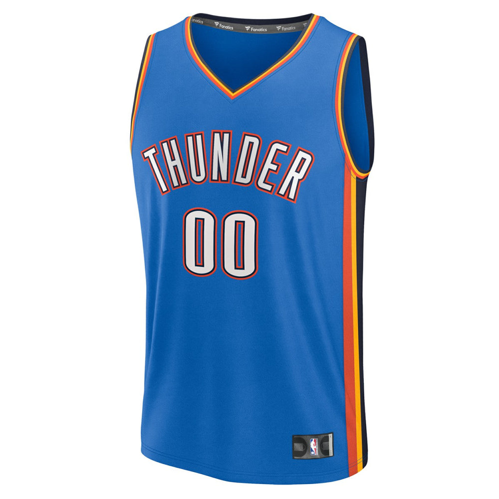 Oklahoma City Thunder Youth Fast Break Custom Replica Jersey - Blue - Icon Edition