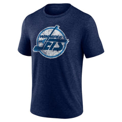 Winnipeg Jets Wraparound Tri-Blend T-Shirt Navy