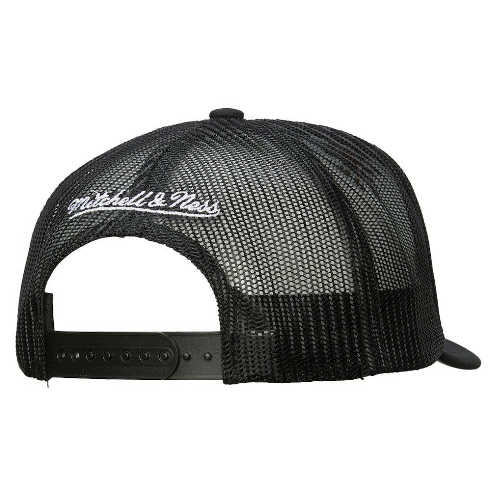 Vegas Golden Knights Mitchell & Ness Gridlock Trucker Adjustable Hat White/Black