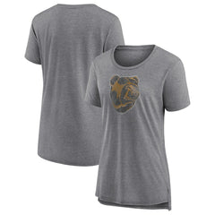 Boston Bruins Women's Slow Whistle Tri-Blend T-Shirt Gray
